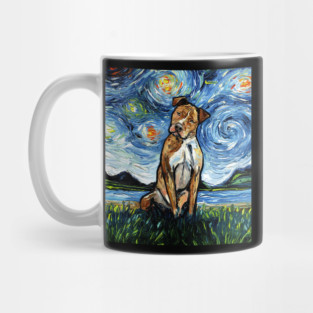 Brown Pitbull Night Mug