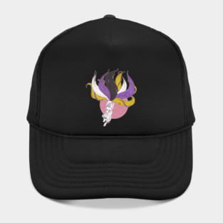 Nonbinary Pride Kitsune Hat