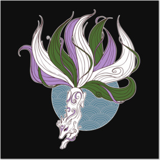 Genderqueer Pride Kitsune Posters and Art