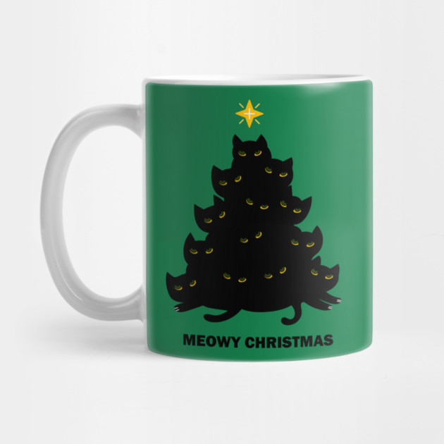 Merry Meowy Christmas Cat Tree Xmas Kitten by logiamerch