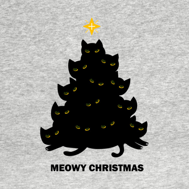Merry Meowy Christmas Cat Tree Xmas Kitten by logiamerch