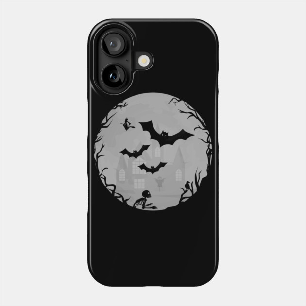 Spooky Halloween Bats Scene Cheeky Witch® Phone Case by Cheeky Witch
