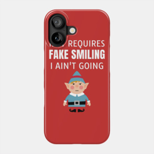 Fake Smiling Angry Christmas Elf Phone Case