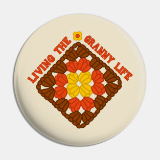 70s Crochet Granny Life Pin