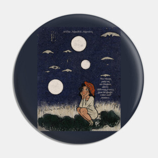 Mushroom girl under three moons Pin