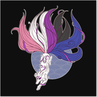 Genderfluid Pride Kitsune Posters and Art