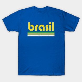 Retro Brasil Word Art // Proud Brazilian Vintage Grunge T-Shirt