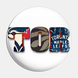 Toronto Sports Teams inset into abberivated Font Text Pin