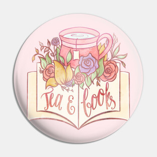 TEA AND BOOKS Pin