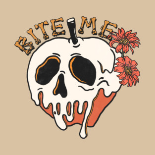 Bite Me Floral Skull T-Shirt