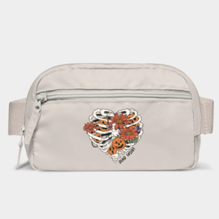 Dead Inside Floral Skeleton Halloween Bag