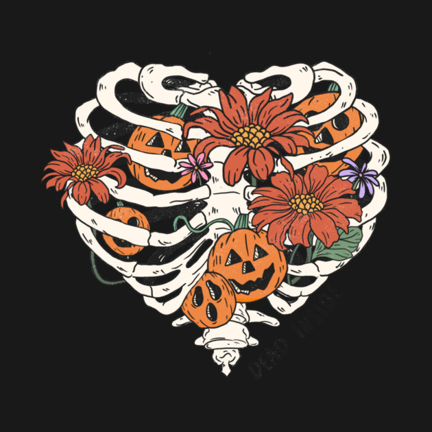 Dead Inside Floral Skeleton Halloween by The WYLD Tribe