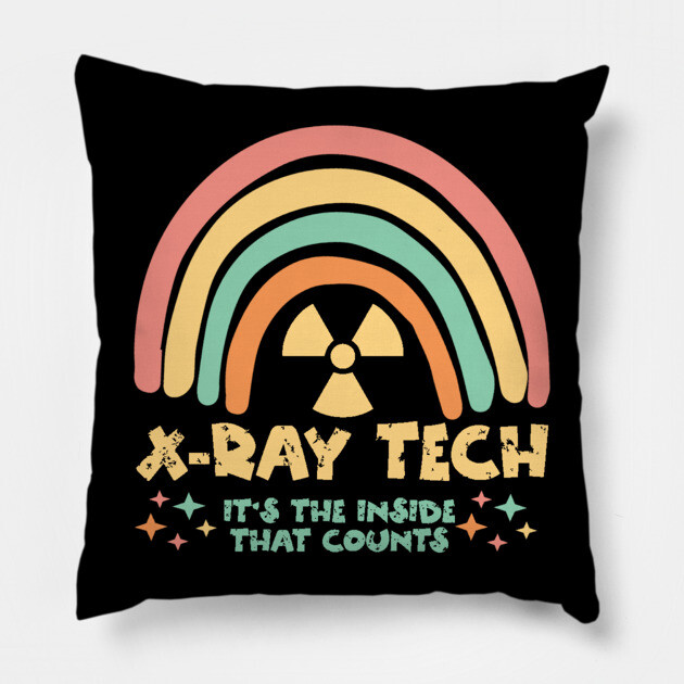 X-Ray Tech Rainbow Pillow by The WYLD Tribe