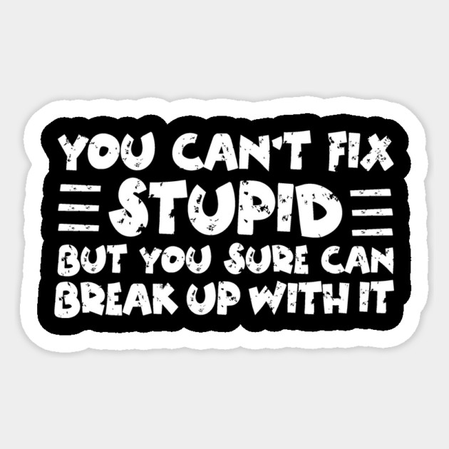 You Can't Fix Stupid Sticker by The WYLD Tribe