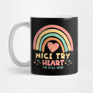 Nice Try Heart Rainbow Mug
