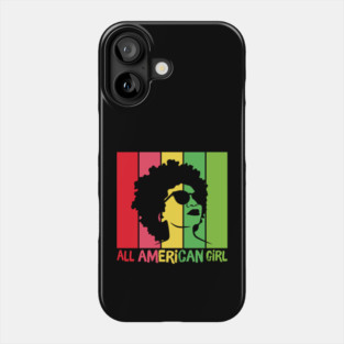 Afro Hair All American Black Girl Phone Case