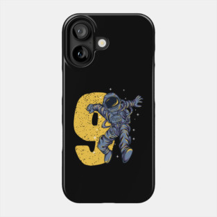 9 Years Old Astronaut 9th Birthday Phone Case