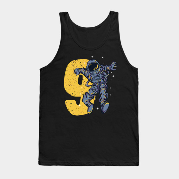 9 Years Old Astronaut 9th Birthday Tank Top by The WYLD Tribe
