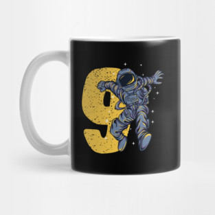 9 Years Old Astronaut 9th Birthday Mug