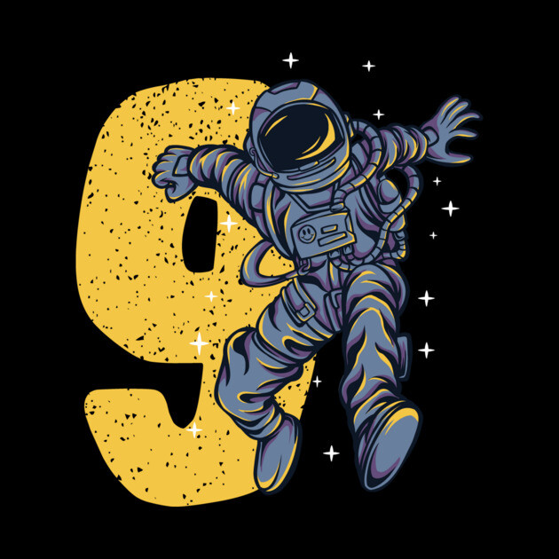9 Years Old Astronaut 9th Birthday by The WYLD Tribe