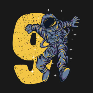 9 Years Old Astronaut 9th Birthday T-Shirt