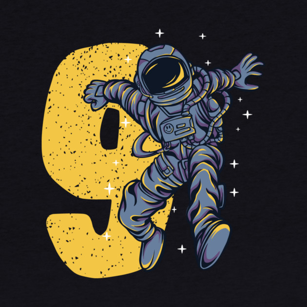 9 Years Old Astronaut 9th Birthday by The WYLD Tribe