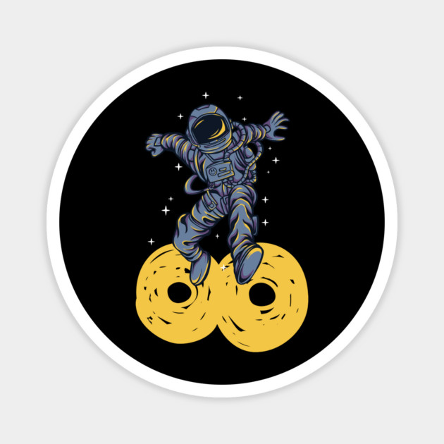 Astronaut 8 Years Old Birthday Magnet by The WYLD Tribe