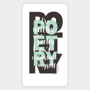 Poetry by Poet Sticker