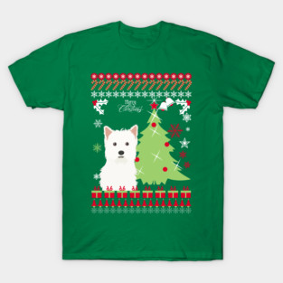 West highland Ugly Christmas Sweater T-Shirt