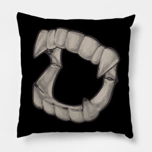Vampire Teeth Logo Pillow