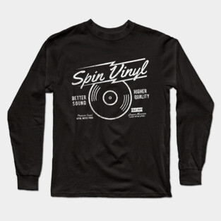 Spin Vinyl Retro Record Long Sleeve T-Shirt