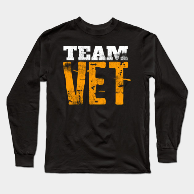 V.E.T. Shirt TEAM VET T-Shirt Distressed Long Sleeve T-Shirt by belownormal