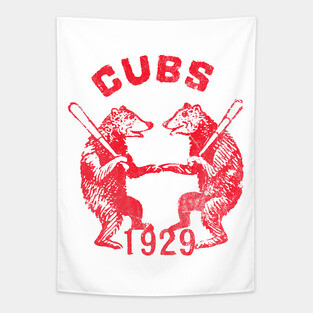 Vintage Style 1929 Cubs Design Tapestry