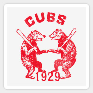 Vintage Style 1929 Cubs Design Sticker