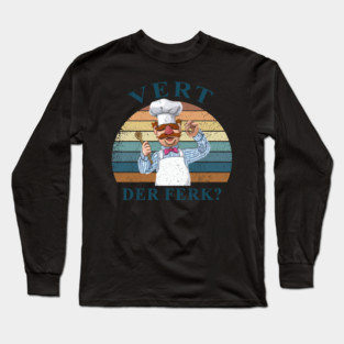 swedish chef vintage// art drawing #4012 Long Sleeve T-Shirt