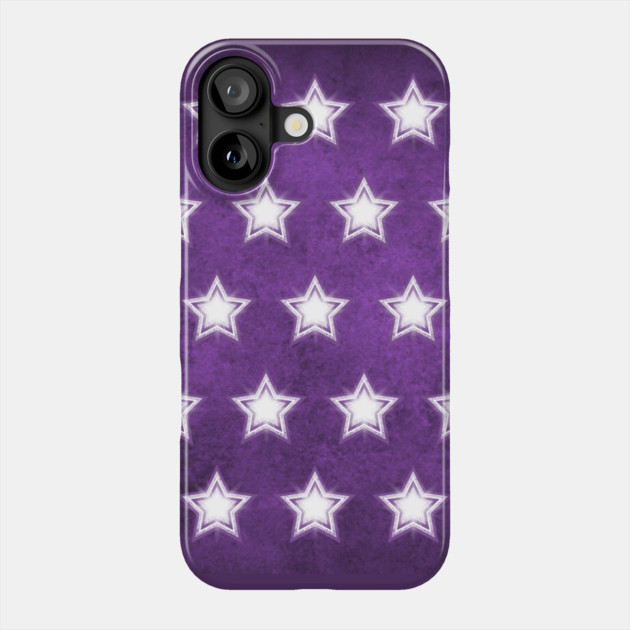Purple Crystal Star Pattern Cheeky Witch® Phone Case by Cheeky Witch