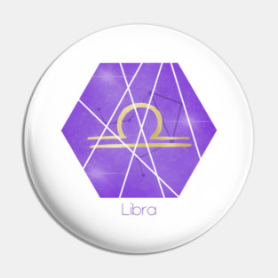 Libra zodiac sign Pin