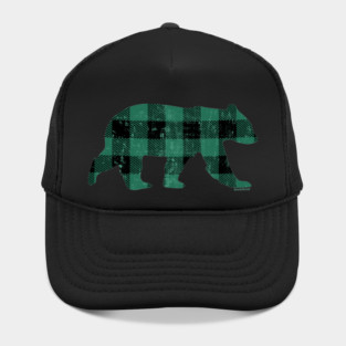 Green Buffalo Check Flannel Vintage Gay Bear | BearlyBrand Hat