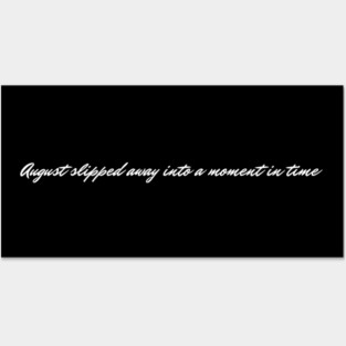 august lyrics - folklore Posters and Art