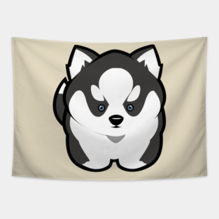 Husky Bandit Tapestry