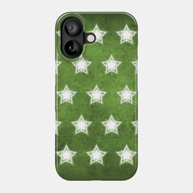 Green Crystal Star Pattern Cheeky Witch® Phone Case by Cheeky Witch