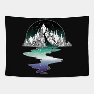 Gay Man Pride LGBT River Mountain Tapestry