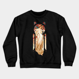 Art Nouveau Perfume Ad Crewneck Sweatshirt