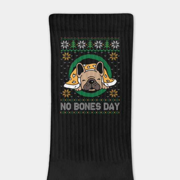 No Bones Day Pug Dog Ugly Christmas by The WYLD Tribe