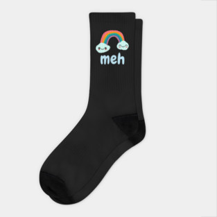 Meh Emotion Rainbow Socks