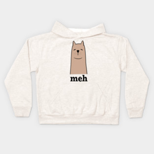 Meh Dog Lack Of Interest Kids Hoodie