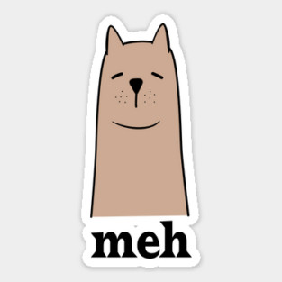 Meh Dog Lack Of Interest Sticker