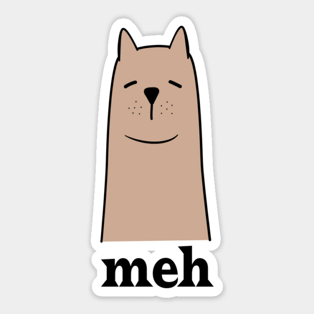 Meh Dog Lack Of Interest Sticker by The WYLD Tribe