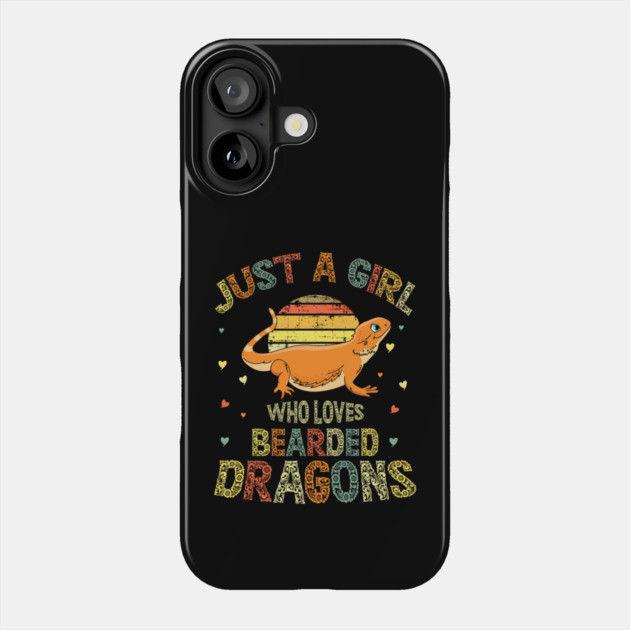 Just A Girl Who Loves Bearded Dragons Phone Case by teewyld