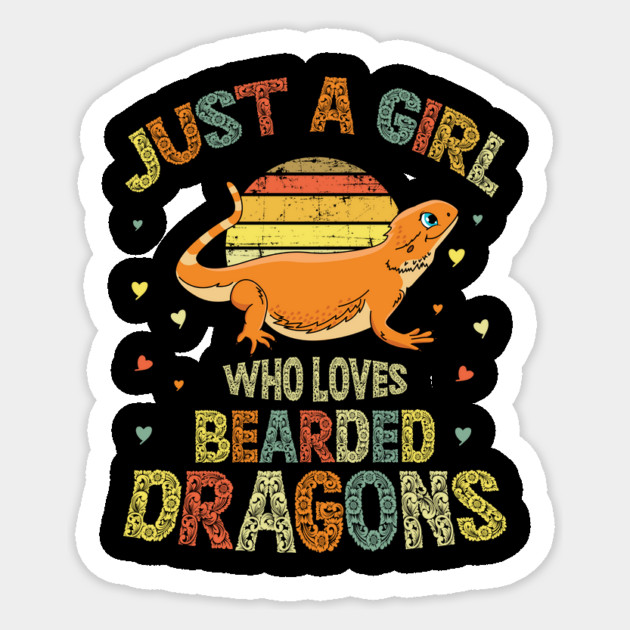 Just A Girl Who Loves Bearded Dragons Sticker by teewyld